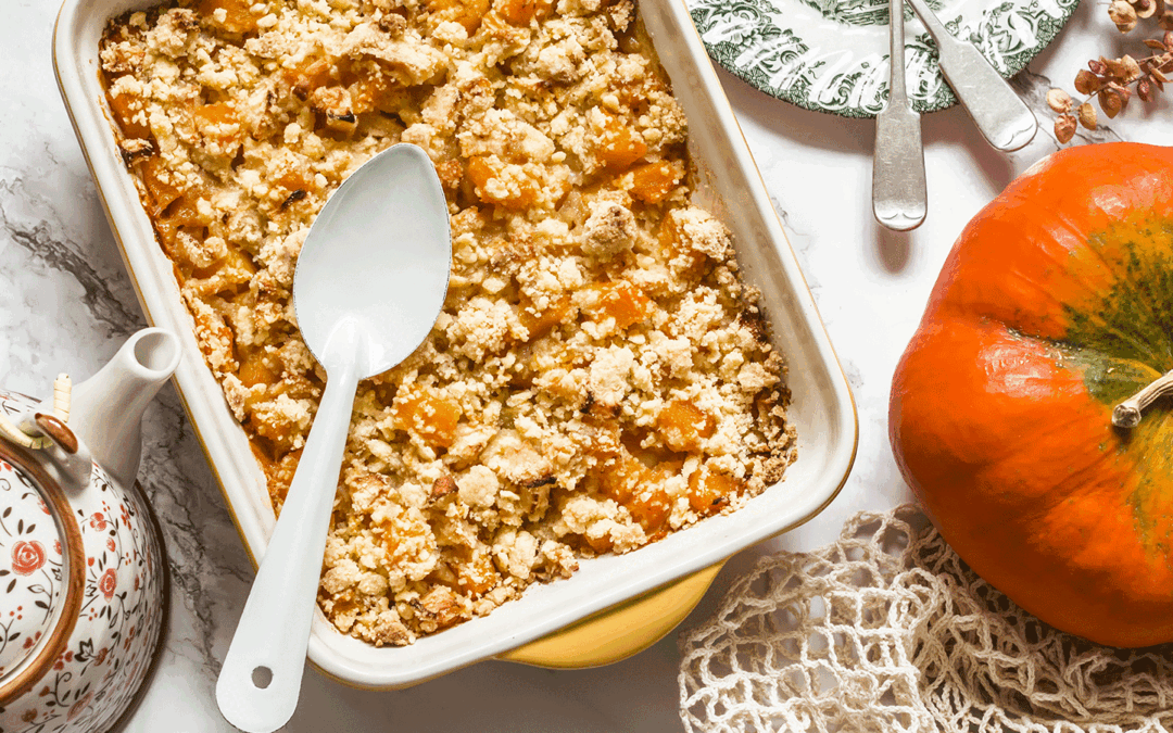 CRUMBLE DE LÉGUMES D’AUTOMNE AU COMTÉ